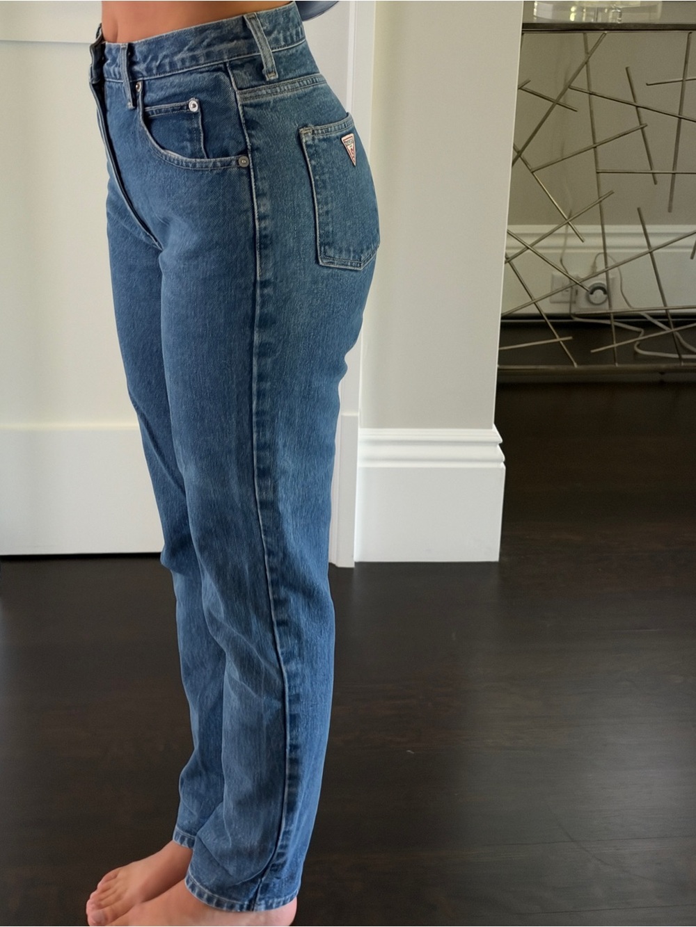 Vintage Guess Straight-Leg Jeans in Medium Wash